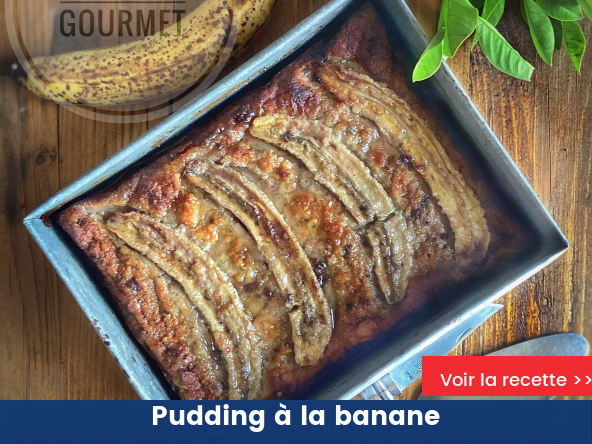 Pudding à la banane et aux pépites de chocolat